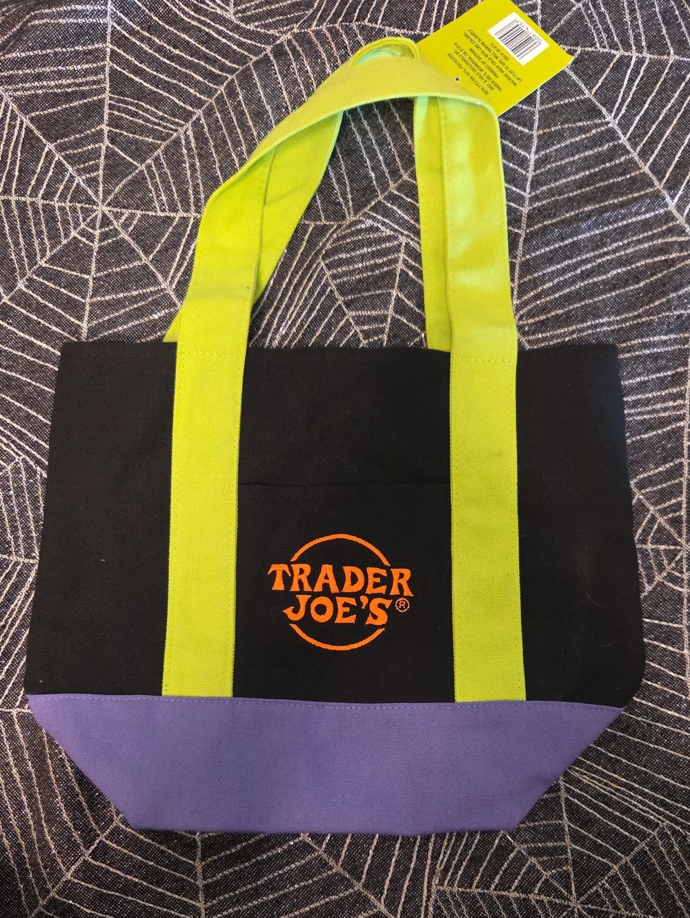 NEW TRADER JOE'S Trick Or Treat Canvas Tote Bag